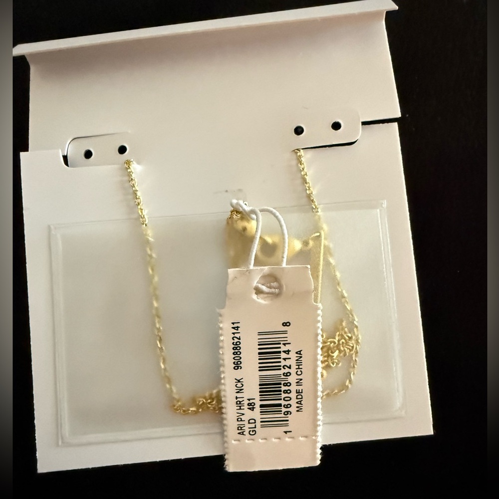 Kendra Scott Gold and Blue Heart Necklace - Picture 3 of 5